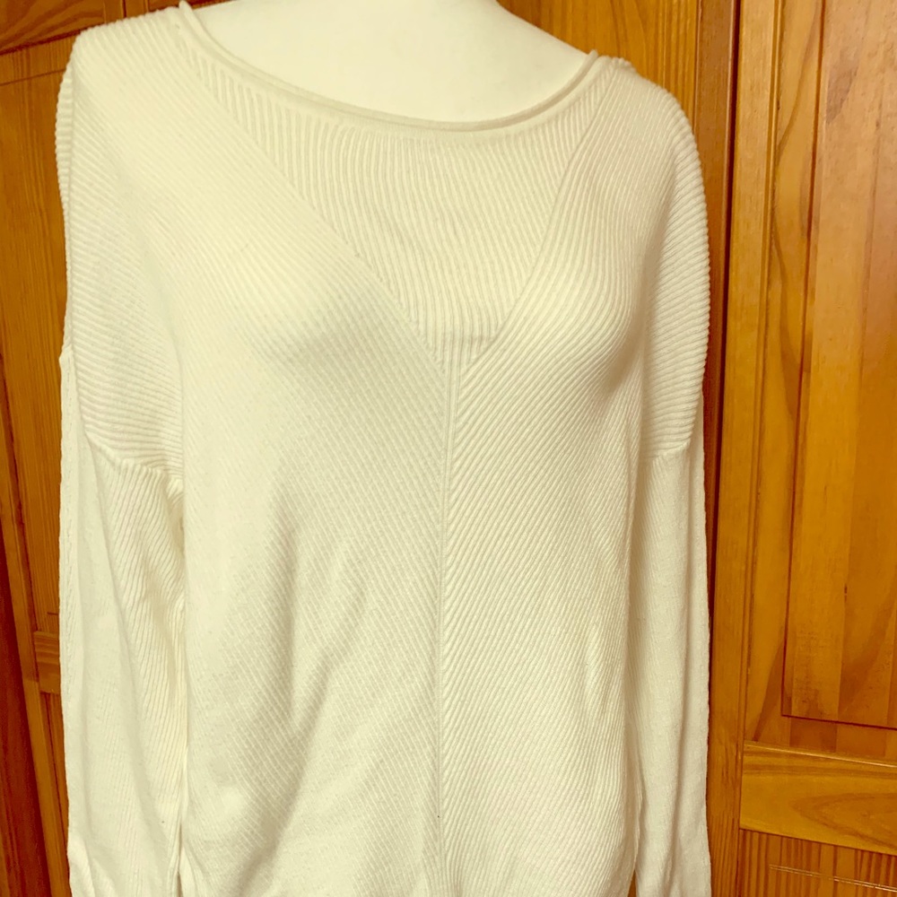 Tribal cotton front tie sweater